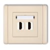 Flexi Gniazdo Podwójne Hdmi Beżowy 1Fhdmi-2