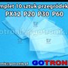 Komplet 10 sztuk przegródek do szufladek P20 P30 P60 PX12
