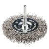 Szczotka druciana tarczowa z trzpieniem 50 mm INOX 57H601 TOPEX
