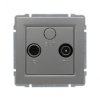 KOS66 Gniazdo antenowe RTV przelotowe 13dB aluminium 664075