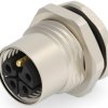 Circular connector, 3 pole, solder connection, straight, T4141L12031-000