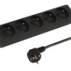PRZEDŁUŻACZ 5*GNIAZDO 2m CZARNY