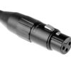 Złącze XLR 3 -pinowe Montaż na kablu XLR Żeński Czarny