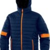 Kurtka puchowa pikowana z poliamidu Ripstop, kolor Granatowo-Pomarańczowy, rozmiar: XXL, BLOOMBMXX