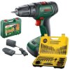 [ZESTAW PROMOCYJNY] Wiertarko-wkrętarka Bosch 18V 1,5Ah uniwersalna + Zestaw wierteł DeWalt mix 100 sztuk