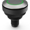 Pushbutton, illuminable, groping, 1 Form A (N/O), waistband round, stainless steel, front ring stainless steel, mounting Ø 30.3