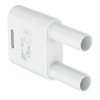 Adapter do złącz pomiarowych, rodzaj: Wtyk, wtyk: 4mm, gniazdo: 4mm, Biały