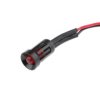 Lampka kontrolna do montażu panelowego 12V dc, czerwona 8mm LED Czarny Wyprowadzenia RS PRO