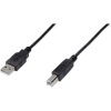 Digitus AK-300105-030-S USB 2.0 A to B Cable 3m Black Double Shielded Round