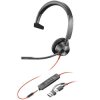 HP Poly 8X217AA Blackwire C3315 On-ear corded mono headset black noise cancel