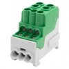 Blok rozdzielczy DBR 100A (2x25 / 6x10) Al/Cu - zielony