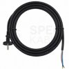 Przewód zasilający SPZ gumowy OW 2x1,5mm2 z wtyczką prostą [2P] czarny 5m NEKU