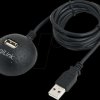 CU0013B USB 2.0 cable, USB-A/M to USB-A/F, docking ball, black, 1.5 m