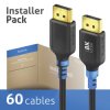FI-DP100-005-PCK FlexInstall | 8K HBR3 DisplayPort Cable, 0.5 m, 60-pack