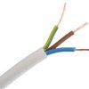 Sieciowy kabel zasilający 3 Core Polichlorek winylu PVC Sheath Biały 5.39mm od , 300 V, 500 V