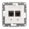 Sedna Gniazdo Komputerowe Podwójne Rj45 Kat.5E Utp Białe Sdn4400121