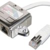 Adapter RJ45/2x RJ45 (gniazdo) ekranowany AT-AG CX2