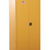 Szafka na substancje niebezpieczne wysokość 1800mm szerokość 900mm 2 -drzwiowa Stal Żółty, zamykana