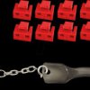 BS08-01033 RJ45 port blocker set, socket, red, 10 pieces