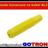 Gniazdo bananowe na kabel AL2319 żółte