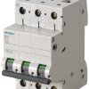 Wyłącznik miniaturowy SENTRON, Typ B, 3-biegunowy, 3A, 400V ac, 72 V dc, Siemens, 5SL4 10 kA