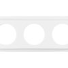Ramka potrójna kwadratowa do łączników i gniazd Retro ceramic - biała