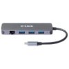 Koncentrator D-Link Dub-2334 5 W 1 Usb-C Z Gigabitowym Ethernetem/Zasilaniem