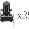 Opencircuit Tactile button 6x6x9mm - 25 pieces