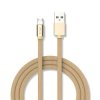 Kabel Micro USB 1m 2,4A w oplocie Złoty 8495