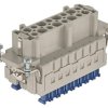 Wkładka złącza dużej mocy 16-pinowe HARTING 16A 16P Żeński Zacisk klatkowy Montaż na panelu Proste