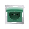 SIMON 54 Pokrywa gniazda do wersji IP44 z przesłonami zielona DGZ1BUZP/33 KONTAKT SIMON