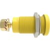 4 mm panel socket, screw connection, CAT III, CAT IV, yellow, SEB 9424 AU / GE