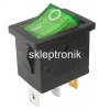Przełącznik prost. ON/OFF 12V zielony podś.