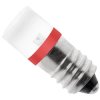LED lamp, E10, 0.92 W, 230 V (DC), 230 V (AC), 90 °, dull, red, 70113611