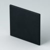 Front plate, PPO, (W x H) 43.7 x 43.7 mm, black, B6112221