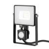 VT-10-S 10W Naświetlacz LED SMD z czujnikiem ruchu Chip SAMSUNG barwa: 6400K obudowa: czarna 438 V-TAC