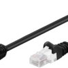 CAT 5eKabel łączący 1x 90 pod kątem,U/UTP, Czarny - Długość kabla 1 m