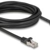 kabel LAN Delock 90318, 1 szt., RJ45, CAT 6a, S/FTP, 5.00 m, czarny