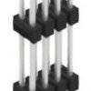 Pin header, 8 pole, pitch 2.54 mm, straight, black, 10057298