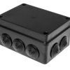 Puszka hermetyczna S-BOX 150x110x70, 6 dławików, odporna na UV, czarna, IP65 /S-BOX 306C/