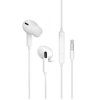 Słuchawki przewodowe JACK 3.5mm z mikrofonem 1.2m Białe