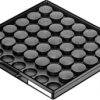 ESD SMD round box, without drawers, black, Ø 27 mm, (D) 13 mm, V1-12-6-10
