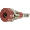Stäubli 230030-22 LB-I2R jack socket vertical 2 mm pin red 1 pc insulated