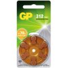 GP ZA312F519C6 Hearing Aid Battery ZA 312 1.4V Zinc Air 6 Pack