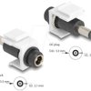 84175 Keystone DC 5.5 x 2.1 mm socket > 5.5 x 2.5 mm plug white