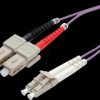21158768 LWL patch cable, LC duplex/SC duplex, OM4, 50/125 µm, violet, 10
