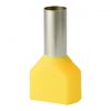 Końcówka tulejkowa izolowana HI 2x16,0/18-zo żółta (100 szt.) Al/Cu