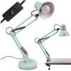 Lampka Biurkowa Kreślarska Stołowa E27 Tobi Pastelowa Niebieska Lumiled +...