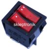 Przełącznik koł. ON/OFF 230V 2x15A czerwony