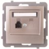 As Gniazdo Telefoniczne Pojedyncze Rj11 Satyna Light Gpt-1G/M/45